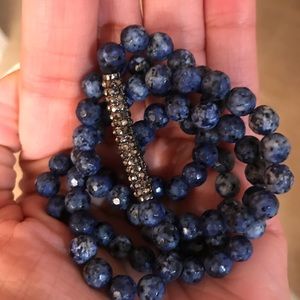 Wrap beaded bracelet with crystals